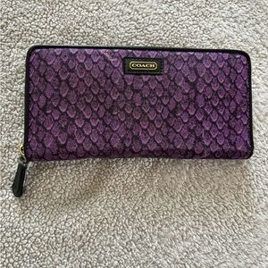 Purple coach wallet